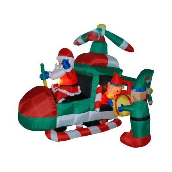 The Holiday Aisle® Christmas Animated Santa Claus Driving Helicopter