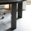 Bureau en bois massif noir courbé-1900087422