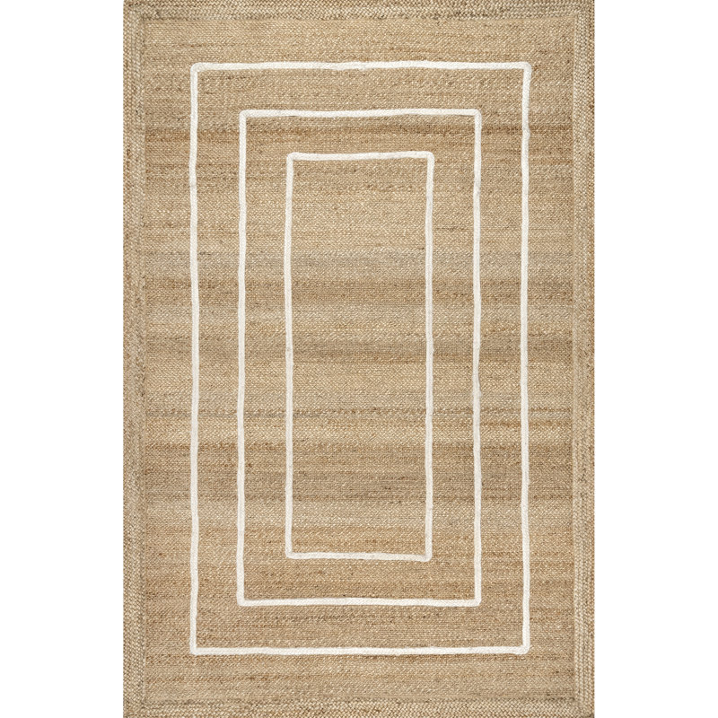 Elemore Geometric Jute Area Rug, Rectangle 8'6" x 11'6"