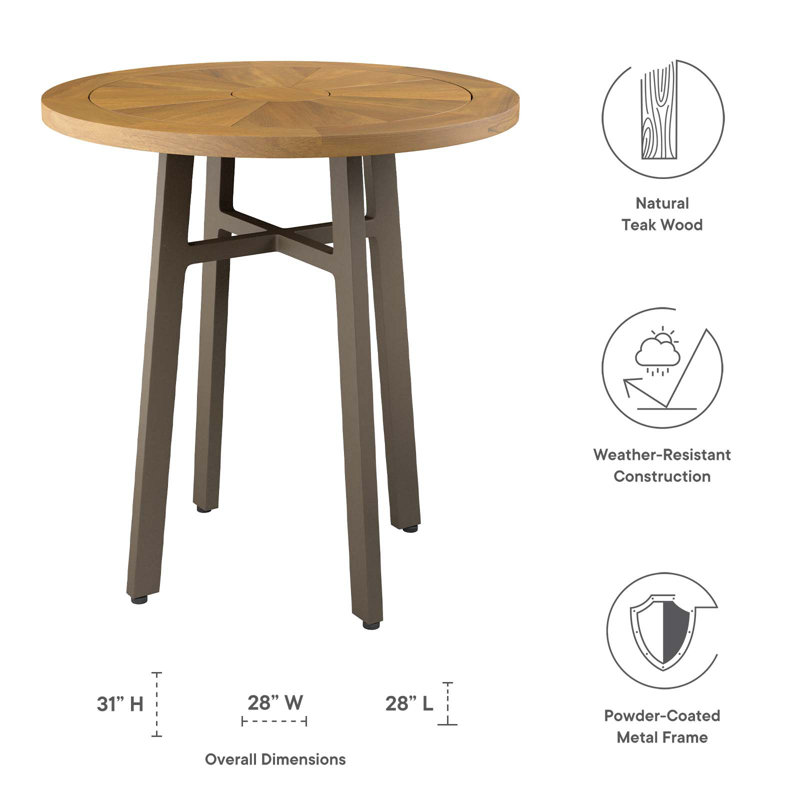Modway Meadow 27.5 L x 27.5 W Dining Table