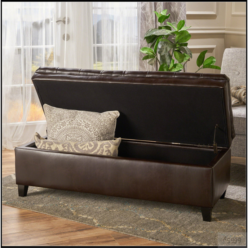 OTTOMAN DE RANGEMENT JULiana, Brun