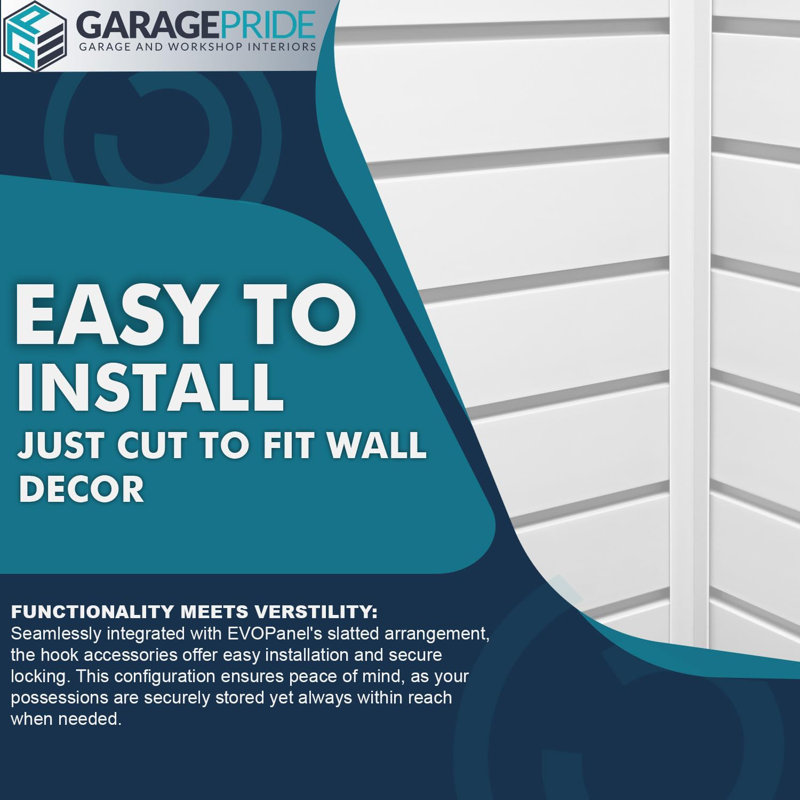 Symple Stuff Wall Paneling Large L Corner Strip - Conceal Joints Between Two Adjoining Corners of Symple Stuff - Easy to Install, Just Cut to Fit - Wall Decor | White (2440mm Long)