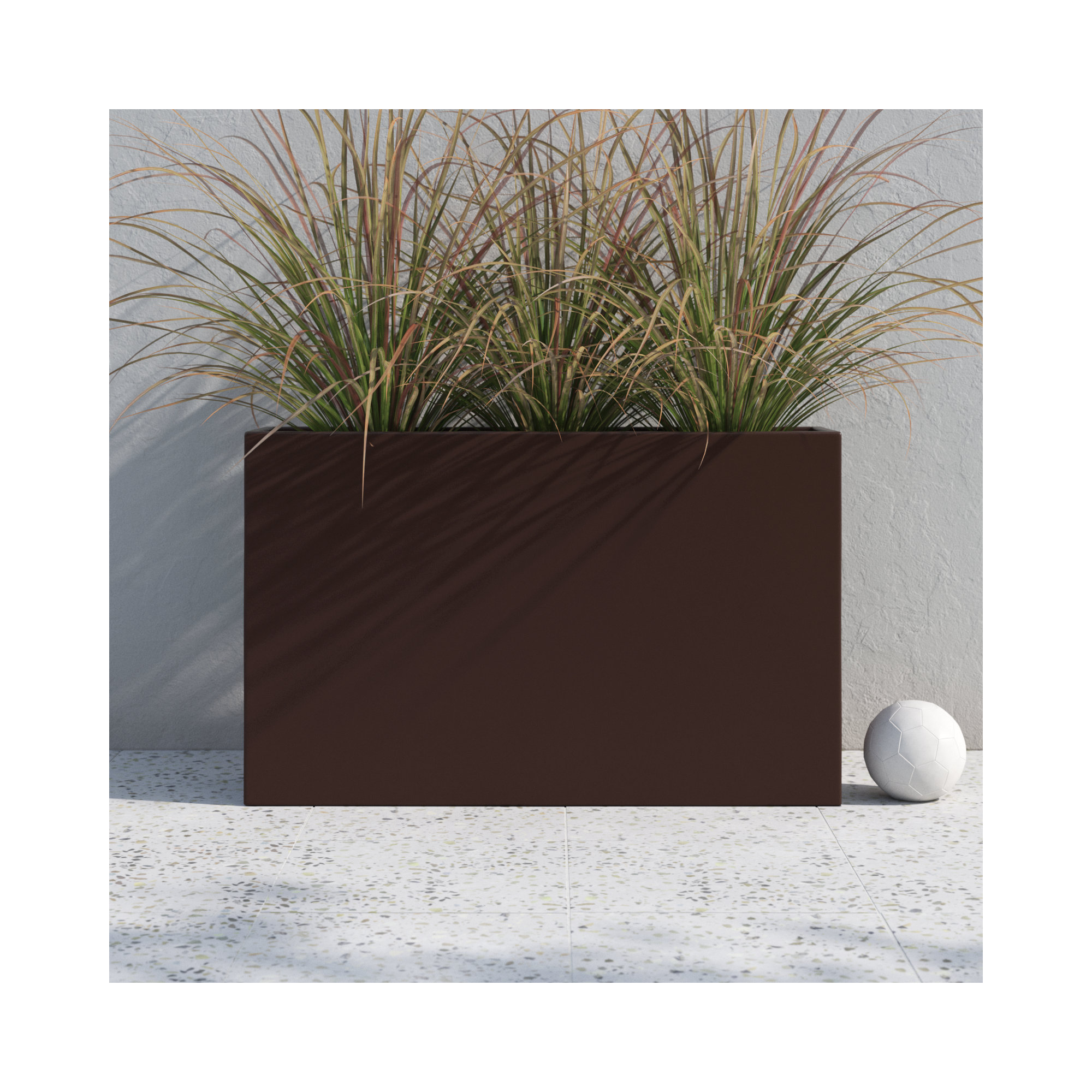 Connoisseur Handmade Planter Box, 30" H x 48" W x 12" D, Brown