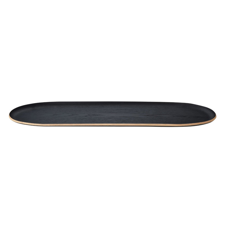 BAKI Wood Tray - Black - Small, Espresso Wood, 21.7" W x 7.9" D x 0.6" H