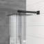 Pomme de douche double - Système de douche mural carré de 12 pouces avec valve brute, noir mat