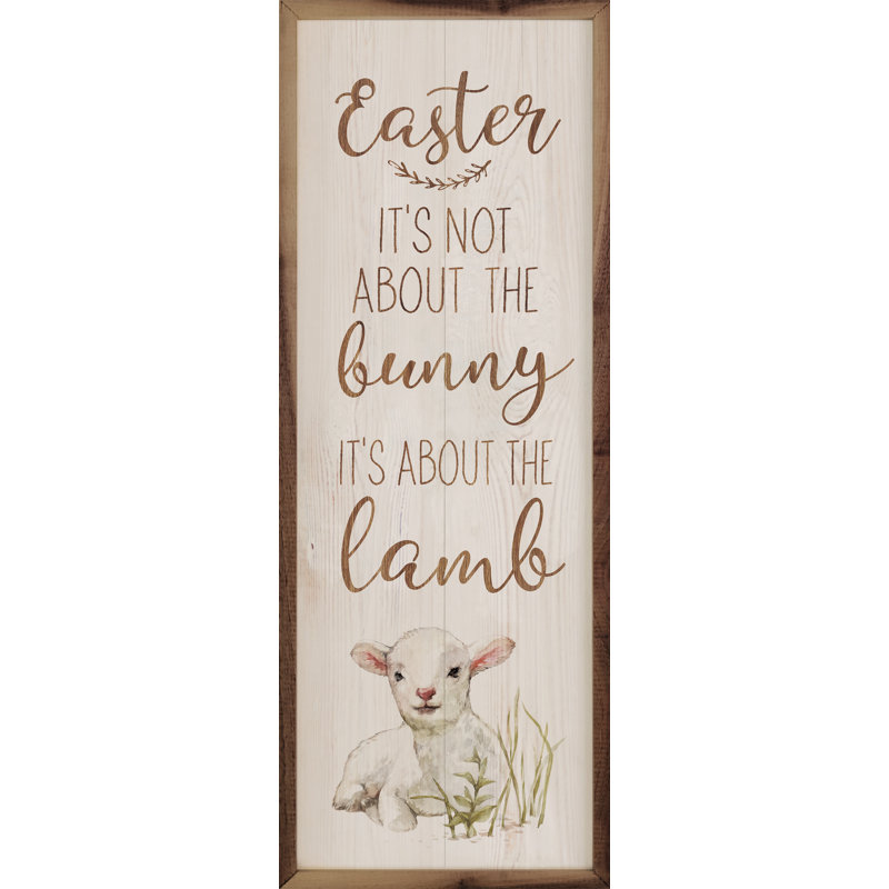 It's Not About The Bunny Whitewash, H 36 po x l 12 po x P 1 po