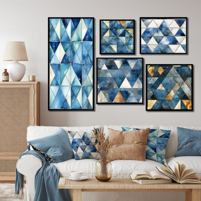 Dagney - Ensemble de 5 décorations murales géométriques