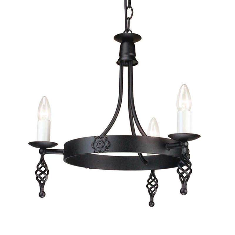 Vanslyke 3 - Light Waggon Wheel Chandelier