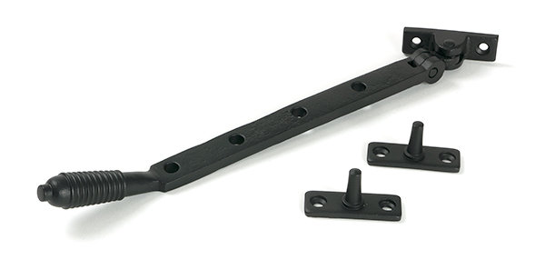 Reeded Stay, Matt Black, 29.6cm H x 1.6cm W x 0.9cm D