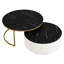 Table basse gigogne élégante à cannelures rondes - finition noire et dorée et fonction à la mode peu encombrante avec tiroir-1284496097-1284496096-1284496107