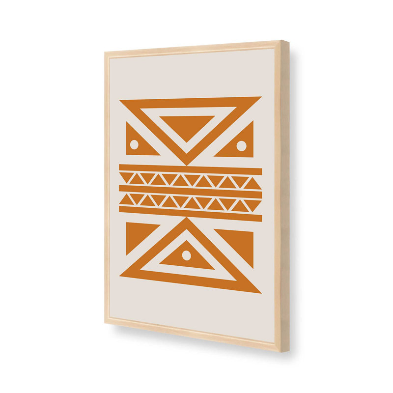 Motif tribal moderne imprimé III, H 15 po x l 12 po, Érable brut