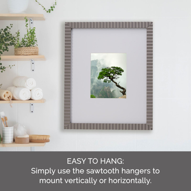 Mikasa Rippled Picture Frame, 8x10 Inch Photo