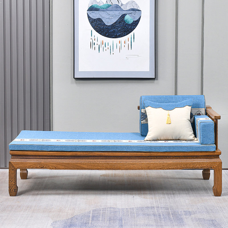 Chaise longue élégante en bois massif, Orienté à droite