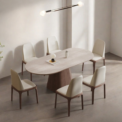 Vintage creative sintered stone dining table set