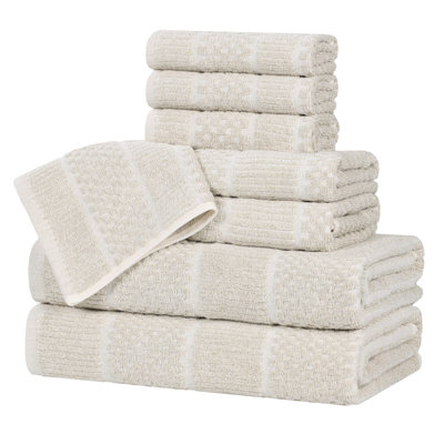 Ensemble de serviettes 8 pièces en mélange de coton et viscose Naples