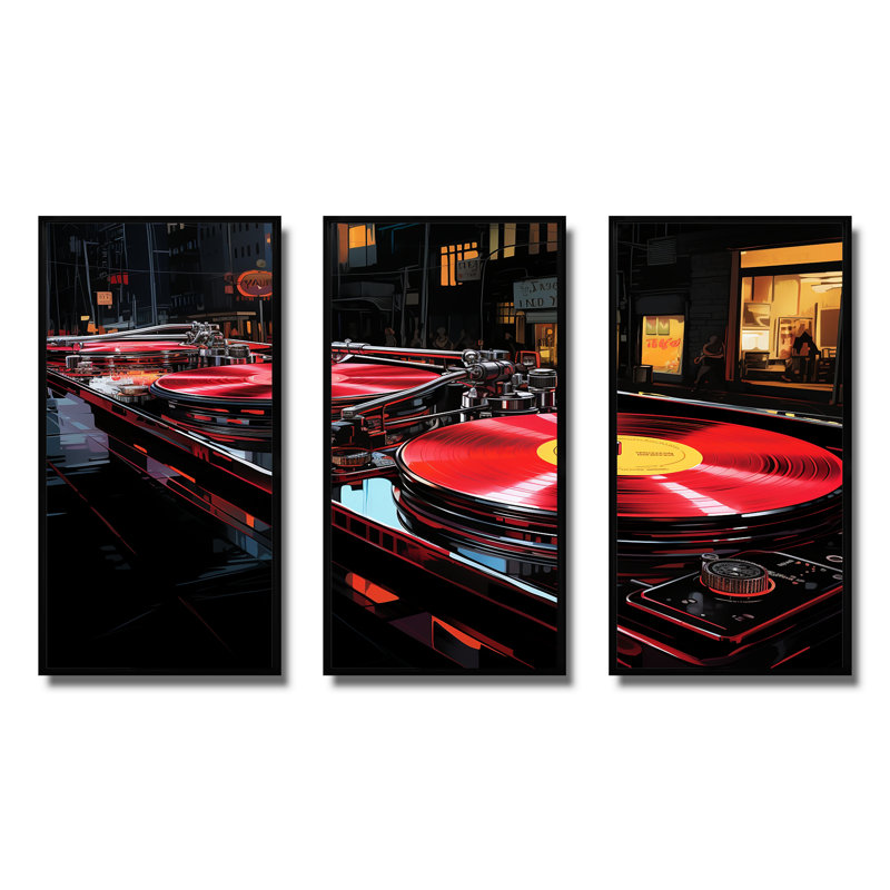 Art mural pourpre et noir, H 28 po x l 36 po, Cadre flottant noir