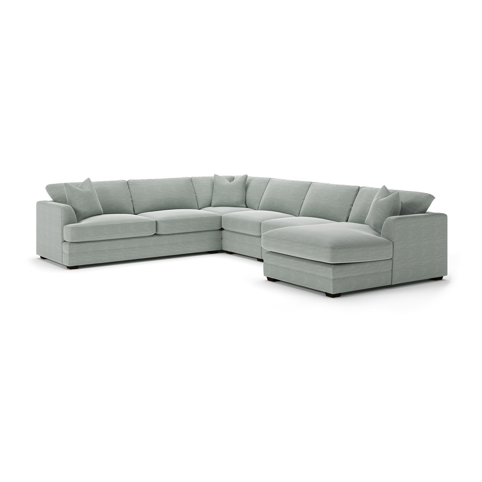 Edan U-Sectional, Right Hand Facing, Conversation Capri Basketweave