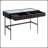 Contemporary Wood And Steel Console Table With Glass Top, Perfect For Modern Entryways And Living Rooms-978827022
