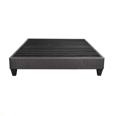 Contemporary 14 In. Platform Mattress Foundation, Upholstered Bed Frame Base