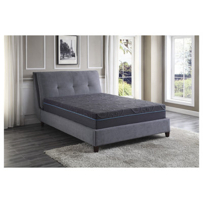 11 Inch Queen Size Gel-Infused Memory Foam Hybrid Mattress with Pocket Coils, Medium Firm Support, CertiPUR-US Certified, Dark Gray Mattress in a Box