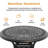 35.43-inch Patio Cast Aluminum Dining Round Table with a 1.88-inch with Umbrella Hole