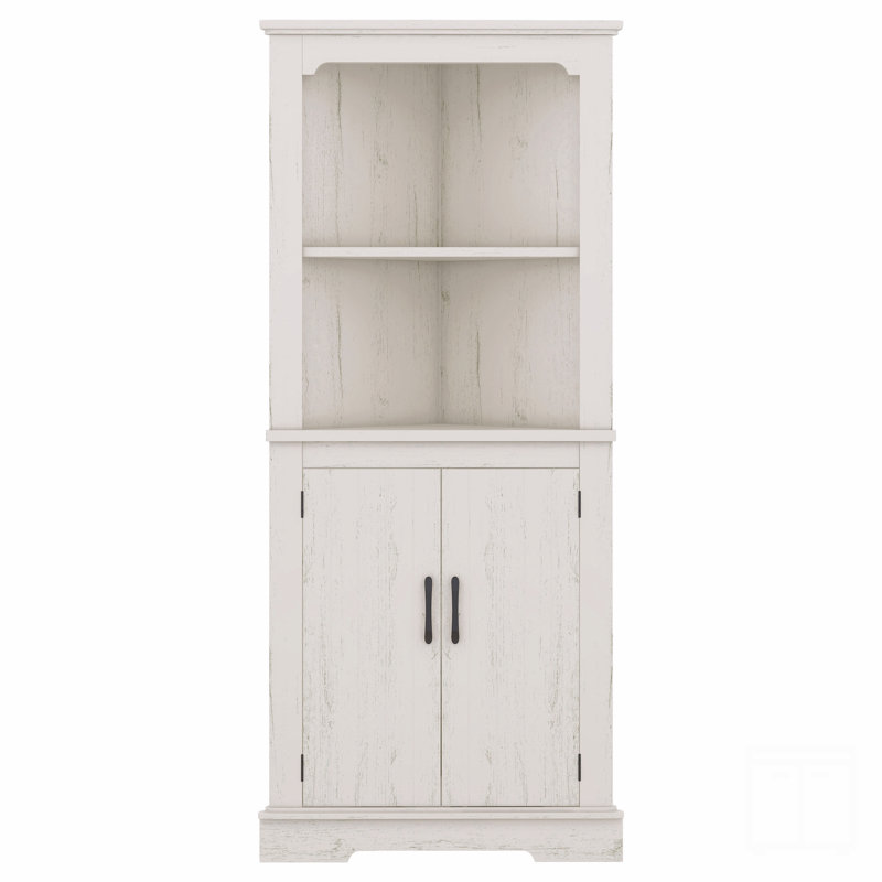 Grande armoire d'angle avec portes, Beige