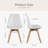 Set of 8 PU Leather Upholstered Kitchen Chairs With Solid Beech Wood Legs-924551338