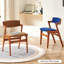 Chaise d'appoint bleue rembourrée (ensemble de 2)-102274563
