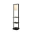 Lampe de table, étagère verticale à deux niveaux 16,5 x 17 x 74 po avec lumière (sans ampoule), lampe de table