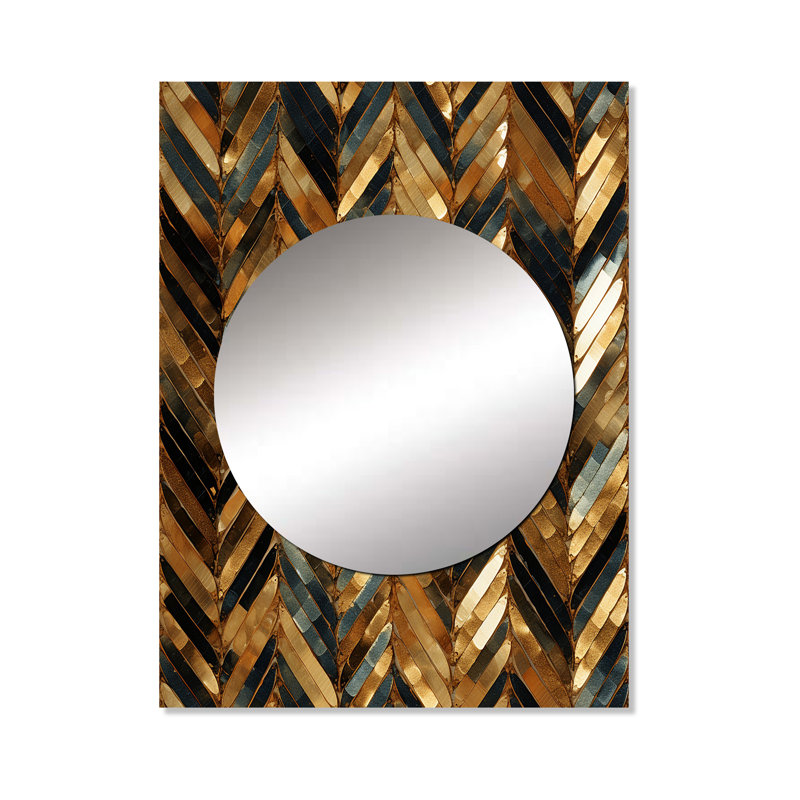 Naaya or et noir doré chevron rêverie, 40 po x 30 po