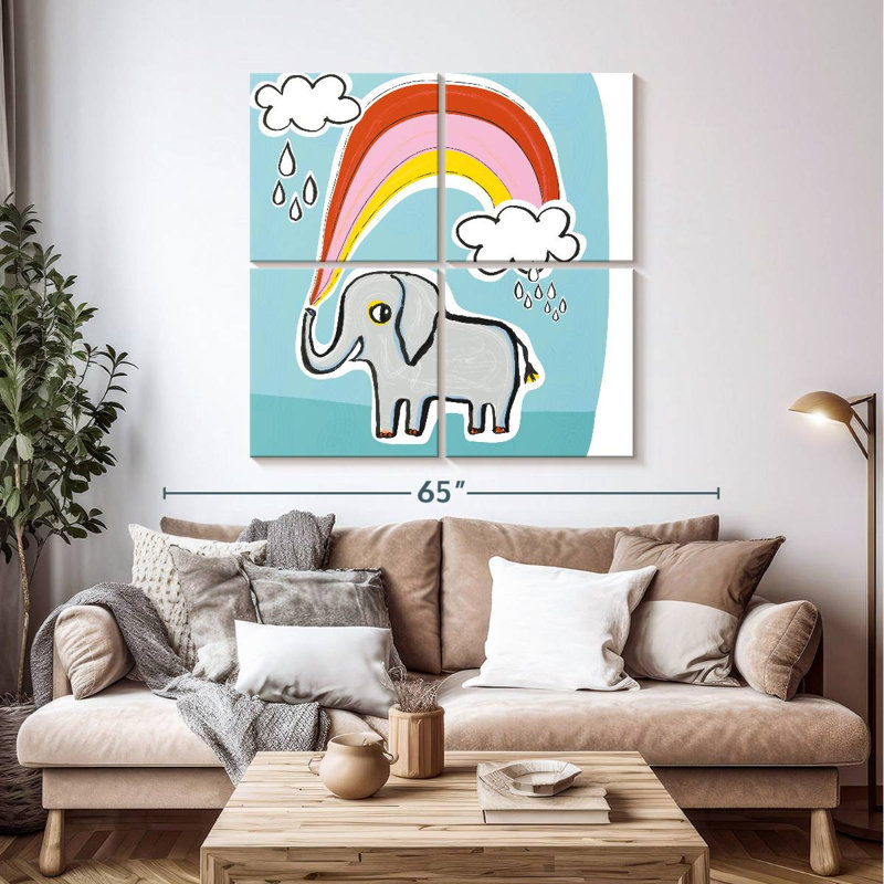Ashelle Wild About You Elephant, H 45 po x l 45 po
