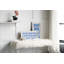 Sculptures murales modernes bleues et blanches suspendues - ensemble de 2 décorations d'art abstrait pour la maison - 12,5 po x 24,5 po | Idée de cadeau