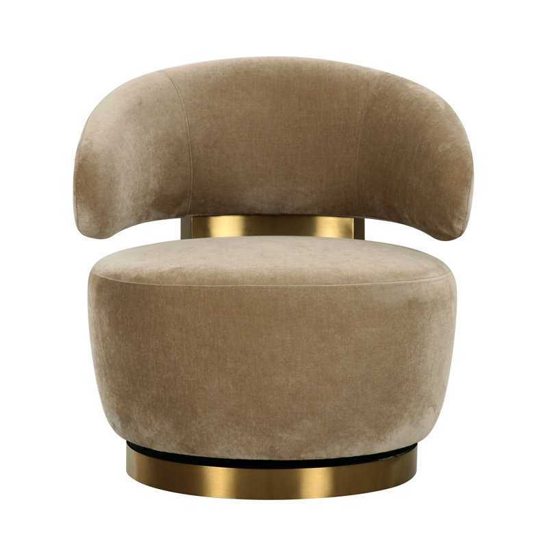 Upholstered Barrel Chair, Oat Polyester