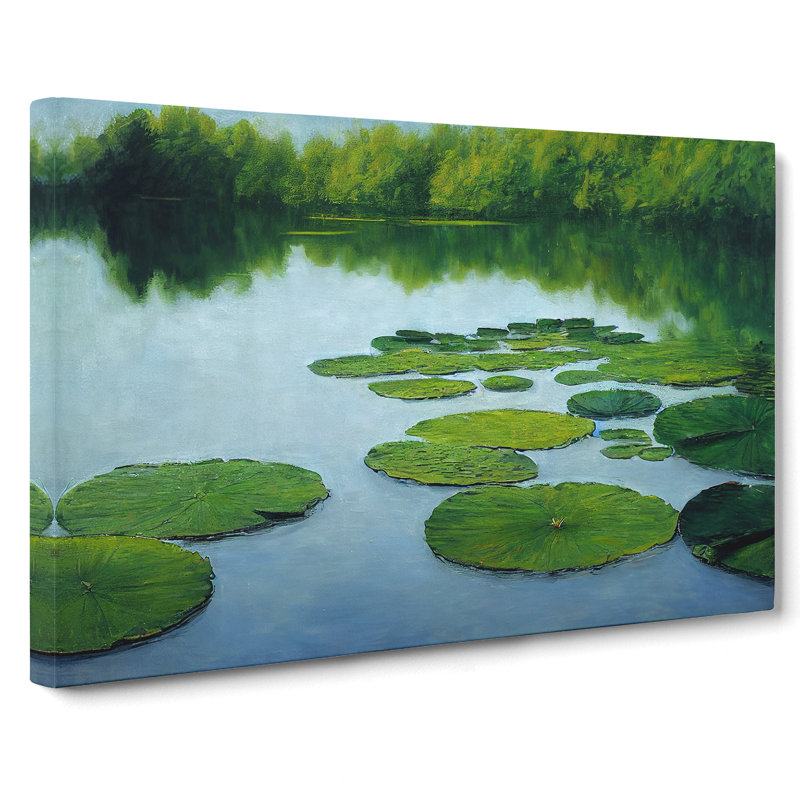 Lush Water Lily Pond - Wrapped Canvas, 35cm H x 50cm W x 3cm D