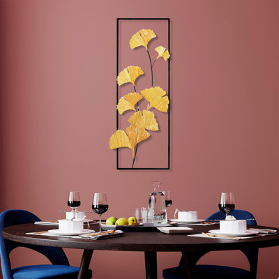 Handmade Decorative Metal Wall Accessory, 12.6 x 35.4 inches | 100% Metal, Thickness: 0.06 inches | Unique Hand-Painted Design, Perfect for Home Decor | Versatile Wall Hanging with Distinctive Color Variations