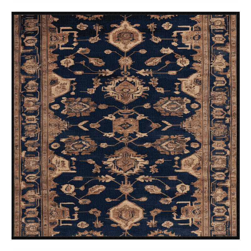 Tapis gris lavable à la machine, Carré 3 pi