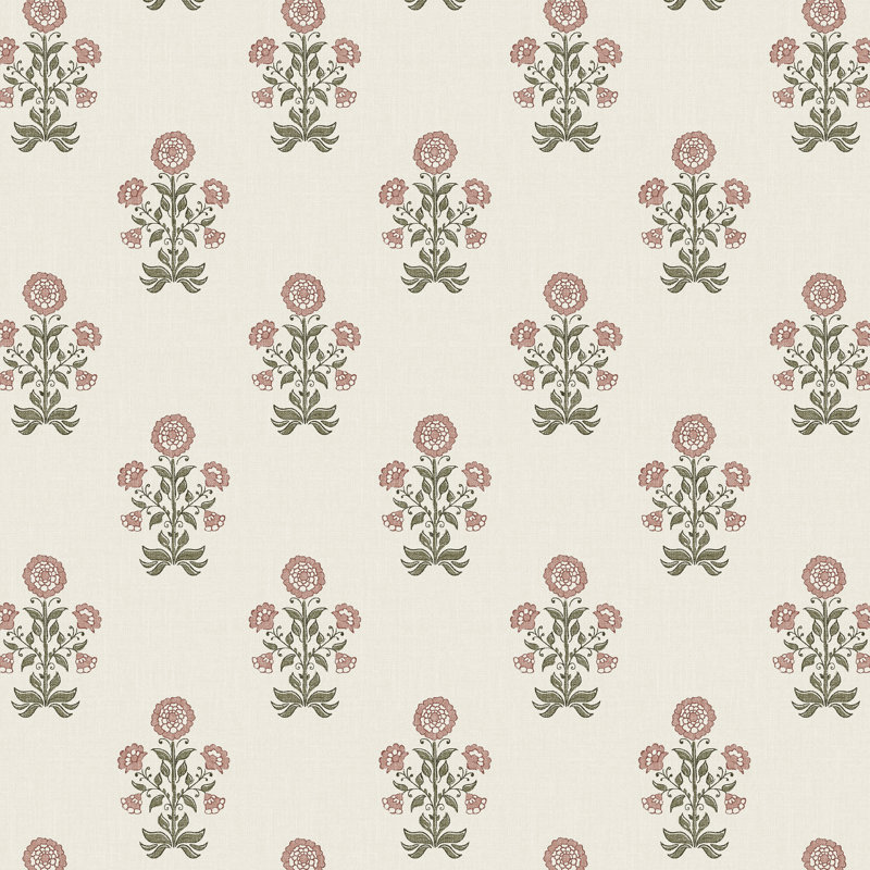 Lit arqué Hadley, Lit double, Mauve floral Cappy
