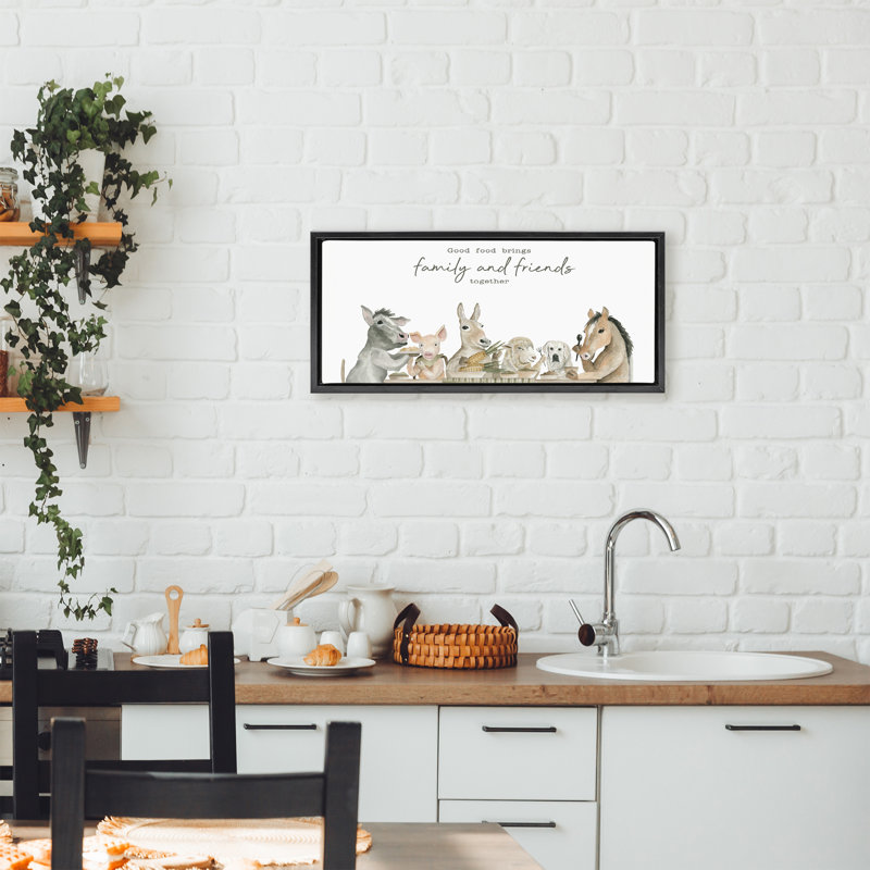 Good Food apporte un cadre flottant familial, design par Cindy Jacobs, Cadre flottant noir de jais, H 14 po x l 31 po