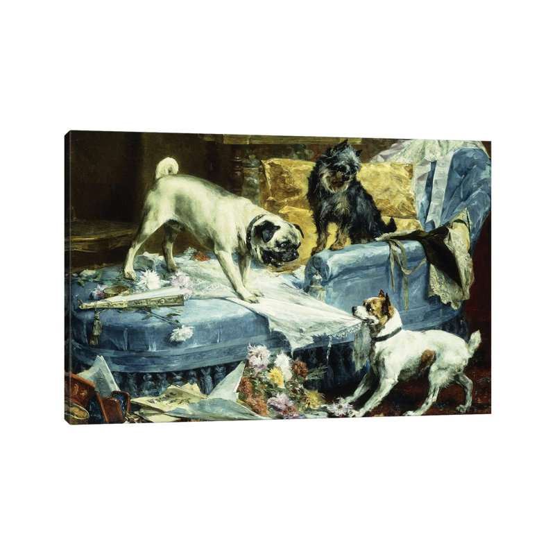 Playing Havoc by Charles Van Den Eycken - Wrapped Canvas Painting, 66.04 cm H x 45.72 cm W
