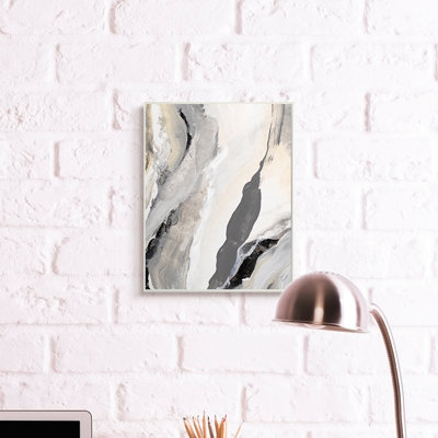 «Paint Stroke Mouvement Abstraction Grey Beige» par Lanie Loreth - Peinture