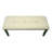 Bench, 44" Rectangular, Dining Room, Entryway, Kitchen, Hallway, Upholstered, Wood, Cream Fabric, Grey Wood, Transitional