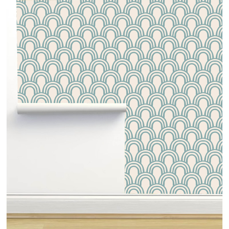 Rouleau de papier peint auto-adhésif texturé L 6 pi x l 24 po Erin Kendal Designs, Bleu canal