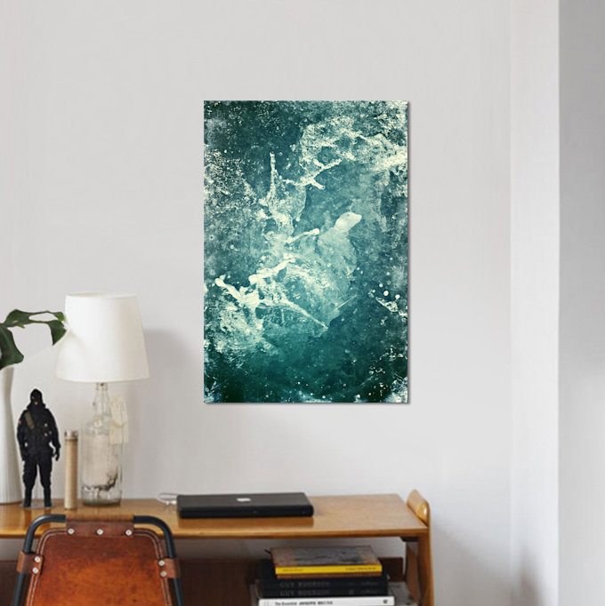 « water ii », reproduction d’art sur toile, H 40 po x l 26 po x P 1,5 po, Toile tendue, Pas de tapis