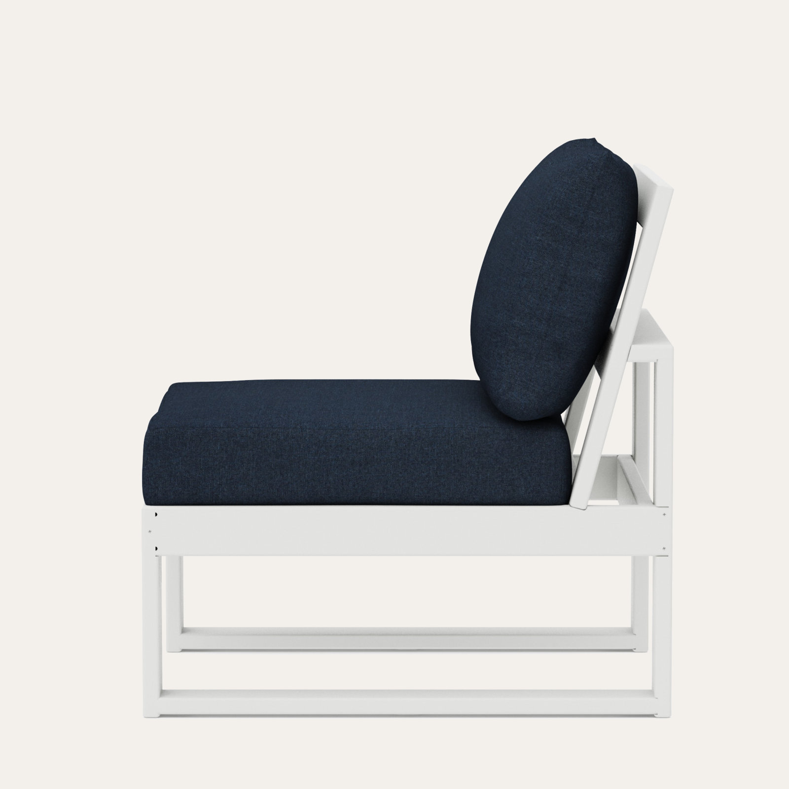 Edge Patio Lounge Chair, Marine Indigo Revolution®, White