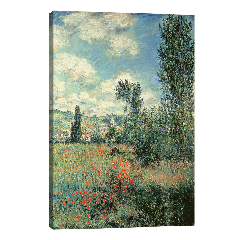 Path Through The Poppies, Ile Saint-Martin, Vetheuil, 1880 by Claude Monet - Painting on Canvas, No Frame