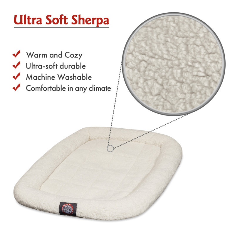 Pet Bed, Sherpa, Large (26" W x 42" D x 2" H)
