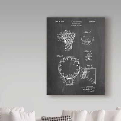 «Basketball Net» par Manilo, reproduction d'art sur toile tendue