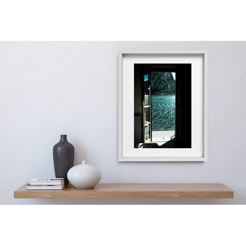Terrazza Del Lago Print by Joseph Regan, White, 16" H x 14" W x 0.75" D