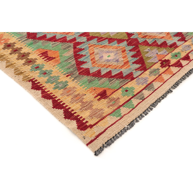 Geometric Wool Hand Woven 97cm X 153cm Area Rug