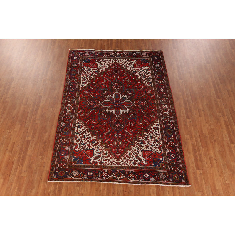 Tapis traditionnel en laine à motif géométrique 7 x 10
